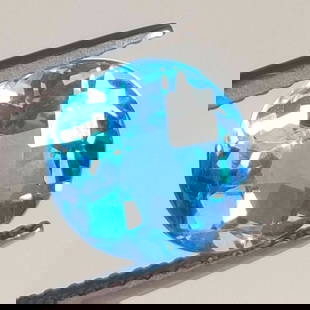 5.29 Ct Natural Blue Topaz Round Cut: Weight - 5.29 Ct / Dimensions - 10.20 x 10.20 x 7.00 mm / Shape & Cut - Round Cut / Color - Blue / Transparency - VVS / Origin - Brazil / Comments - Irradiated