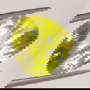 6.72 Ct Natural Lemon Quartz Pear Cut: Weight - 6.72 Ct / Size - 13.20 x 13.10 x 8.20 mm / Top Quality Luster / Excellent Pear Faceted Cut / Origin - Brazil / Treatment - Heated
