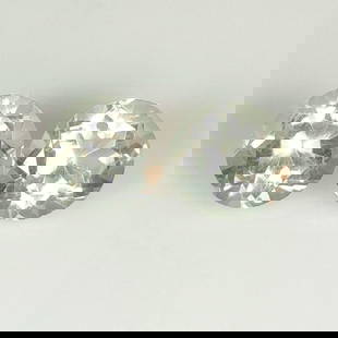 2.70 Ct Natural Green Amethyst Round Cut Pair: Weight - 2.71 Ct / Size -7.10 x 7.10 x 5.20 mm / 2 Pc's / Shape - Round Cut / Color - Green / Clarity - VVS / Origin - Brazil / Treatment - Heated