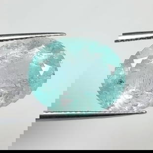 9.33 Ct Natural Aquamarine Oval Cut: Weight - 9.33 Ct / Size - 16.00 x 12.90 x 7.50 mm / Shape -Oval Cut / Color - Water Blue / Clarity - VVS / Origin -India / Treatment - None
