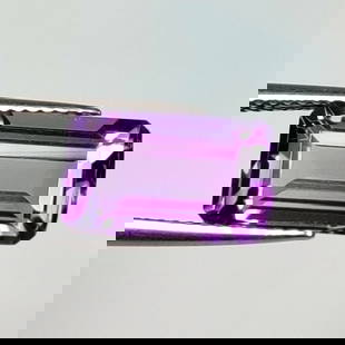 3.34 Ct Natural Purple Amethyst Emerald Cut: Weight - 3.34 Ct / Dimensions -11.90 x 7.20 x 5.30 mm / Shape - Emerald Cut / Color - Purple / Clarity - VVS / Origin -Brazil / Treatment - Heated