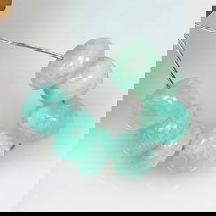 16.48 Ct Natural Amazonite Round Beads: Weight - 16.48 Ct / Dimensions - 6.40 - 7.90 mm / 7 pc's / Shape - Round Beads / Clarity - Opaque / Origin - Brazil / Treatment - None