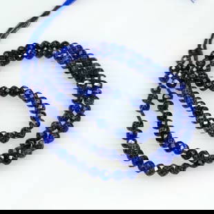 23.24 Ct Natural Blue Lapis Lazuli Round Beads: Weight - 23.24 Ct / Dimensions - 2.90 - 3.50 mm / 108 Pc's / Shape - Round Beads / Clarity - Opaque / Origin - Afghanisthan / Treatment - None