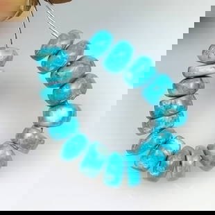 12.39 Ct Natural Blue Turquoise Round Beads: Weight - 12.39 Ct / Dimensions - 5.60 - 6.00 mm / 16 Pc's / Good Color / Round Beads - Ready for Jewellery Setting / Origin - Arizona / Treatment - None