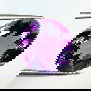 4.22 Ct Natural Purple Amethyst Round Cut: Weight - 4.22 Ct / Dimensions - 11.10 x 11.10 x 6.80 mm / Shape - Round Cut / Color - Purple / Clarity - VVS / Origin -Brazil / Treatment - Heated