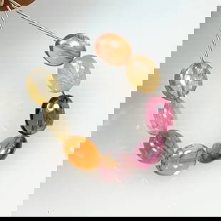 6.06 Ct Natural Multicolor Spinel Drilled Oval Beads: Weight - 6.06 Ct / Dimensions - 5.6x4.5 - 5.7x4.7 mm / 8 Pc's / Shape - Drilled Oval Beads / Color - Multicolor / Clarity - Semi Transparent / Origin - Mozambique / Treatment - None