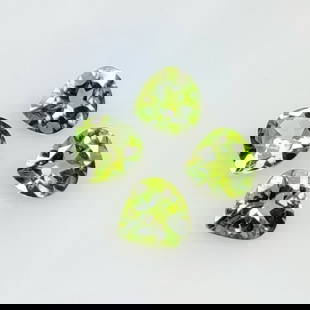 4.60 Ct Natural Green Peridot Pear Cut Set: Weight - 4.60 Ct / Dimensions - 7.1x3.6 - 7.1x4.0 mm / 4 Pc's / Shape - Pear Cut / Color - Green / Clarity - VVS / Origin - Pakistan / Treatment - None