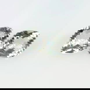 2.61 Ct Natural Green Amethyst Cushion Cut Pair: Weight - 2.61 Ct / Size - 7.00 x 6.90 x 4.20 mm / 2 Pc's / Shape - Cushion Cut / Color - Green / Clarity - VVS / Origin - Brazil / Treatment - Heated