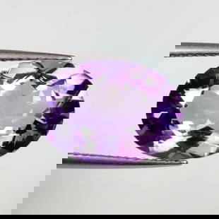 5.15 Ct Natural Purple Amethyst Oval Cut: Weight - 5.15 Ct / Dimensions - 14.10 x 10.20 x 6.40 mm / Shape - Oval Cut / Color - Purple / Clarity - VVS / Origin - Brazil / Treatment - Heated