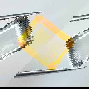6.98 Ct Natural Yellow Citrine Emerald Cut: Weight - 6.98 Ct / Dimensions - 12.90 x 10.60 x 6.20 mm / Shape - Emerald Cut / Color - Yellow / Clarity - VVS / Origin - Brazil / Treatment - Heated