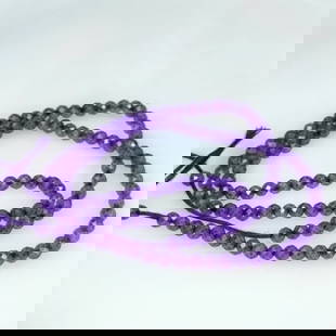 18.20 Ct Natural Purple Amethyst Round Cut Beads: Weight - 18.20 Ct / Dimensions - 3.00 - 3.20 mm / 112 Pc's / Shape - Round Cut Beads / Color - Purple / Clarity - VVS / Origin - Brazil / Treatment - Heated