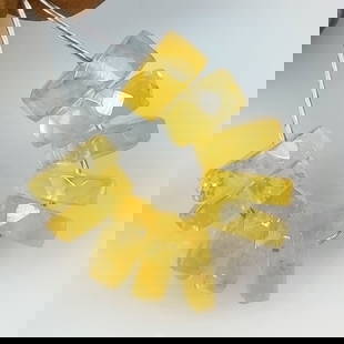 11.00 Ct Natural Yellow Citrine Round Beads: Weight - 11.00 Ct / Dimensions - 6.60 - 7.10 mm / 10 Pc's / Shape - Round Beads / Color - Yellow / Clarity - VVS / Origin - Brazil / Treatment - Heated