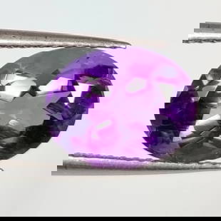 2.53 Ct Natural Purple Amethyst Oval Cut: Weight - 2.53 Ct / Dimensions -10.00 x 7.80 x 5.90 mm / Shape - Oval Cut / Color - Purple / Clarity - VVS / Origin - Brazil / Treatment - Heated