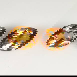 6.06 Ct Natural Champagne Topaz Oval Cut Pair: Weight - 6.06 Ct / Size - 10.00 x 8.00 x 5.10 mm / 2 Pc's / Top Class Quality / Oval Cut / Origin - Brazil / Treatment - None