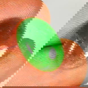 8.18 Ct Natural Green Tsavorite Oval Cab: Weight - 8.18 Ct / Size - 15.40 x 10.50 x 5.40 mm / Top Quality Luster / Excellent Oval Cab / Origin - Brazil / Treatment - None