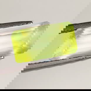 3.66 Ct Natural Green Prehnite Octagon Cut: Weight - 3.66 Ct / Size - 12.00 x 6.50 x 5.80 mm / Shape - Octagon Cut/ Clarity - Semi Transaprent / Origin - Brazil / Treatment - None