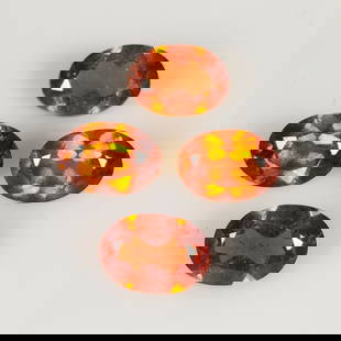 3.57 Ct Natural Orange Hessonite Garnet Oval Cut Set: Weight - 3.57 Ct / Size - 7.0x5.0 - 7.2x5.1 mm / 4 Pc's / Shape - Oval Cut / Clarity - VVS / Origin - Nigeria / Treatment - None