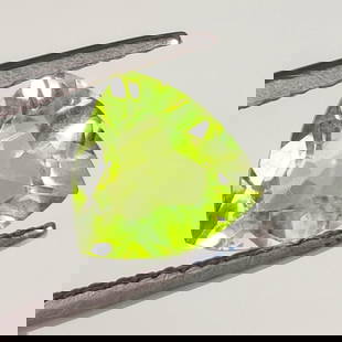 1.72 Ct Natural Green Peridot Trillion Cut: Weight - 1.72 Ct / Dimensions - 8.00 x 8.00 x 4.10 mm / Shape - Trillion Cut / Color - Green / Clarity - VVS / Origin - Pakistan / Treatment - None