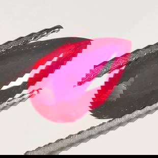 1.92 Ct Natural Pinkish Red Ruby Pear Cut: Weight - 1.92 Ct / Dimensions - 10.00 x 6.20 x 3.70 mm / Shape - Pear Cut / Color - Pinkish Red / Clarity - SI / Origin - Mozambique / Treatment - Color Enhanced by Glass Filling