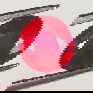2.77 Ct Natural Pinkish Red Ruby Round Cut: Weight - 2.77 Ct / Size - 7.30 x 7.30 x 5.90 mm / Shape - Round Cut / Color - Pinkish Red / Clarity - SI / Origin - Mozambique / Treatment - Heated With Glass Filling