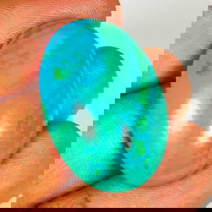 28.79 Ct Natural Blue Turquoise Oval cab: Weight - 28.79 Ct / Dimensions -29.00 x 20.00 x 6.90 mm / Good Color / Oval Cab - Ready for Jewellery Setting / Origin - Arizona / Treatment - None