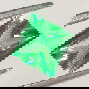 1.14 Ct Natural Green Topaz Square Cut: Weight - 1.14 Ct / Size - 5.80 x 5.80 x 3.80 mm / Shape - Square Cut / Color - Green / Clarity - VVS / Origin - Brazil / Treatment - Color Coated