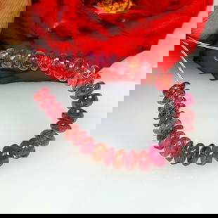 5.32 Ct Natural Pink Tourmaline 31 Round Faceted Loose Beads: Weight - 5.32 Ct / Dimensions : 3.00 - 3.70 mm / 31 Pc's / Shape - Round Beads / Transparency - Transparent/ Origin - Brazil / Treatment - None