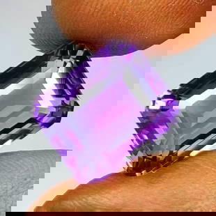 8.01 Ct Natural Purple Amethyst Octagon Cut: Weight - 8.01 Ct / Dimensions - 13.00 x 10.70 x 7.50 mm / Shape - Octagon Cut / Color - Purple / Clarity - VVS / Origin - Brazil / Treatment - Heated