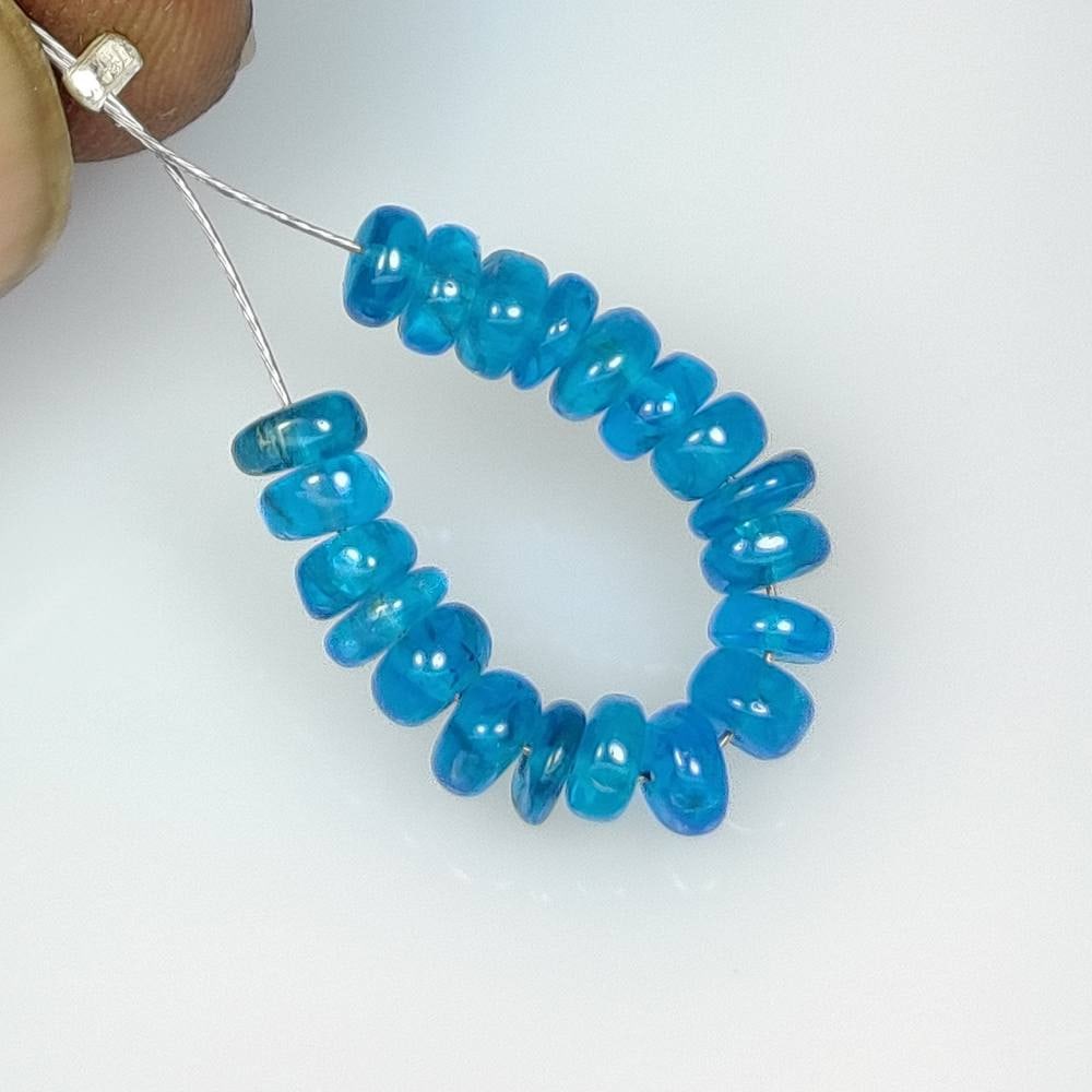 6.35 Ct Natural Blue Fire Opal Round Beads (1 of 2)