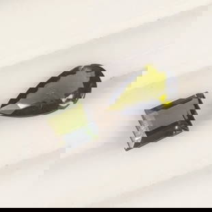 1.42 Ct Natural Green Tourmaline Pear & Square Cut: Weight - 1.42 Ct / Size - 8.6x5.6x2.8mm & 5.1x5.0x3.0mm / 2 Pc's / Shape - Pear & Square Cut / Color - Green / Origin - Mozambique / Treatment - None