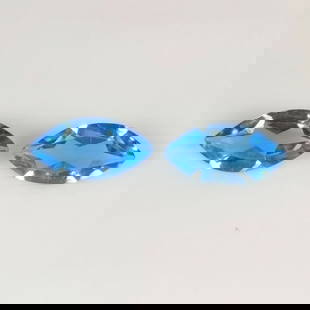 3.20 Ct Natural Blue Topaz Marquise Cut Pair: Weight - 3.20 Ct / Dimensions - 11.80 x 6.00 x 3.00 mm / 2 Pc's / Shape & Cut - Marquise Cut / Color - Blue / Transparency - VVS / Origin - Brazil / Comments - Irradiated