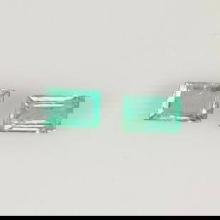 0.45 Ct Natural Zambian Green Emerald Rectangle Cut Pair: Weight - 0.45 Ct / Dimensions - 4.50 x 2.80 x 2.20 mm / 2 Pc's / Shape - Rectangle Cut / Color - Green / Clarity - SI / Origin - Zambia / Treatment - Natural Emeralds are commonly enhanced by oil