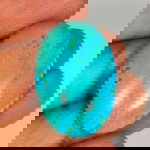 28.94 Ct Natural Blue Turquoise Oval cab: Weight - 28.94 Ct / Dimensions - 30.00 x 20.00 x 6.90 mm / Good Color / Oval Cab - Ready for Jewellery Setting / Origin - Arizona / Treatment - None
