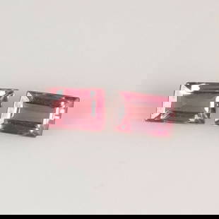 0.80 Ct Natural Pink Tourmaline Rectangle Cut Pair: Weight - 0.80 Ct / Size -5.00 x 3.40 x 2.70 mm / 2 Pc's / Shape - Rectangle Cut / Color - Pink / Origin - Mozambique / Treatment - None