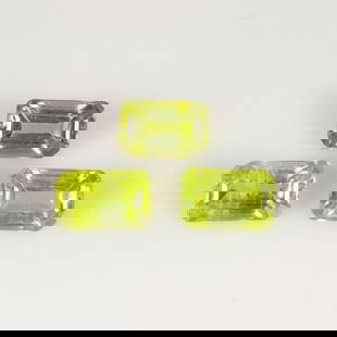 2.06 Ct Natural Green Peridot Octagon Cut Set: Weight - 2.06 Ct / Dimensions - 6.20 - 6.30 mm / 3 Pc's / Shape - Octagon Cut / Color - Green / Clarity - VVS / Origin - Pakistan / Treatment - None