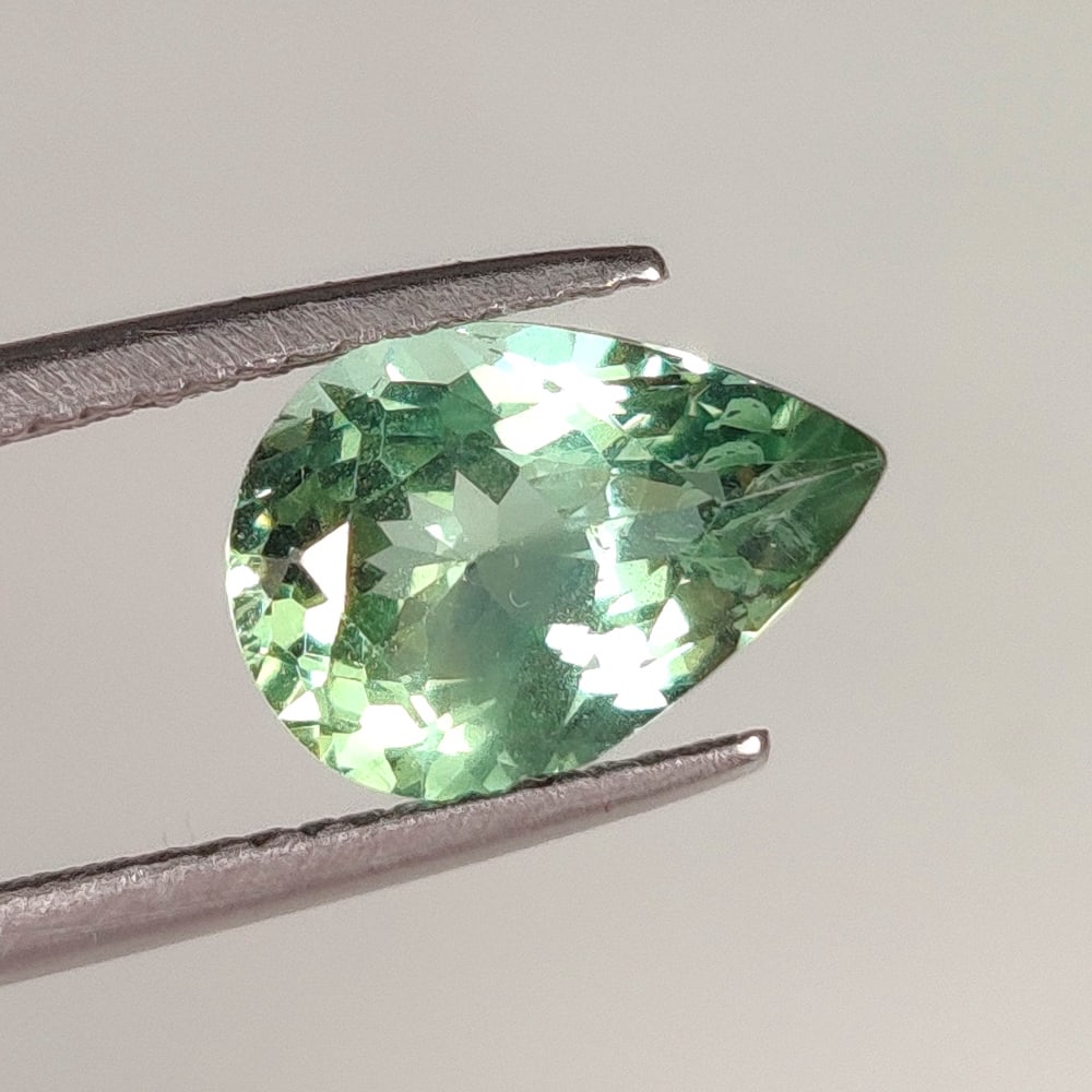 2.68 Ct Natural Green Apatite Pear Cut: Weight - 2.68 Ct / Size - 11.00 x 7.80 x 5.20 mm / Top Class Quality / Pear Cut / Origin - Brazil / Treatment - None