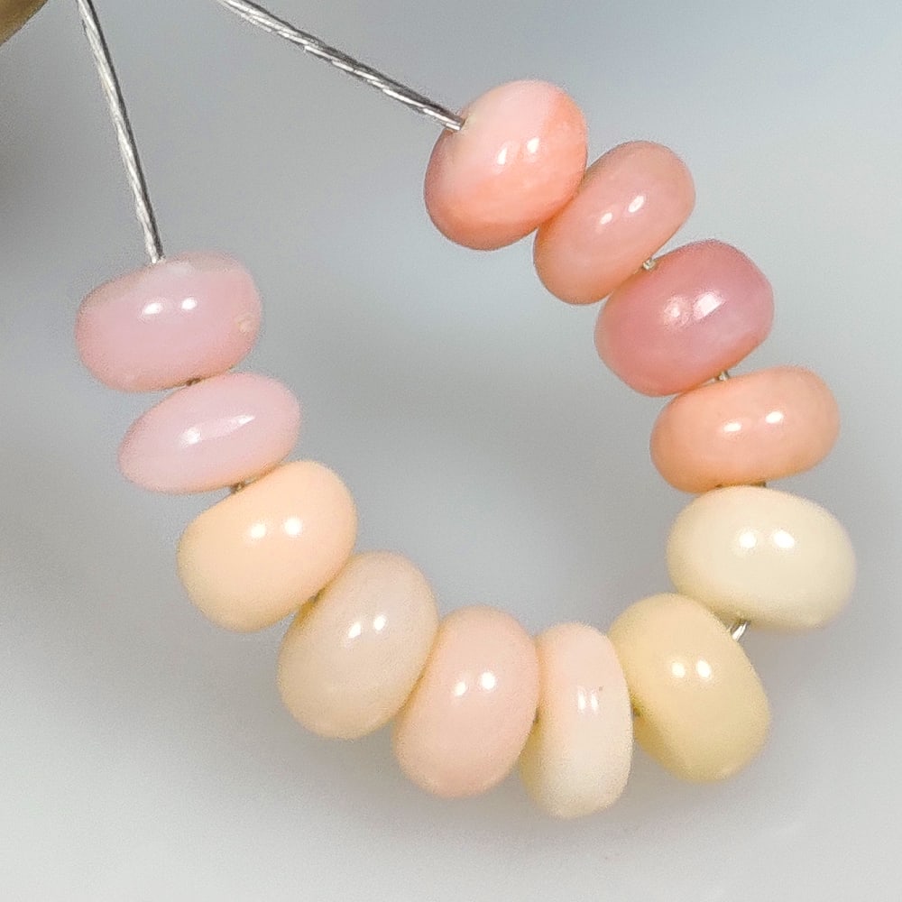 6.16 Ct Natural Pink Opal Round Beads: Weight - 6.16 Ct / Size - 5.00 - 5.20 mm / 12 Pc's / Shape - Round Beads / Clarity - Opaque / Origin - Peru / Treatment - None