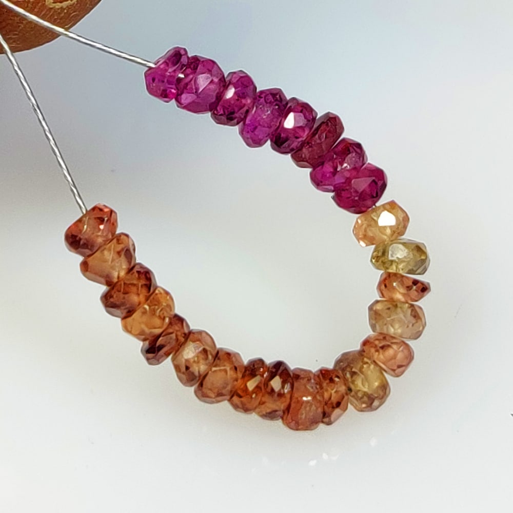 4.68 Ct Natural Multicolor Sapphire Round Beads: Weight - 4.68 Ct / Size- 3.00 - 3.30 mm / 25 Pc's / Shape - Round beads / Clarity - SI / Origin - Sri Lanka / Treatment - Standard Heated