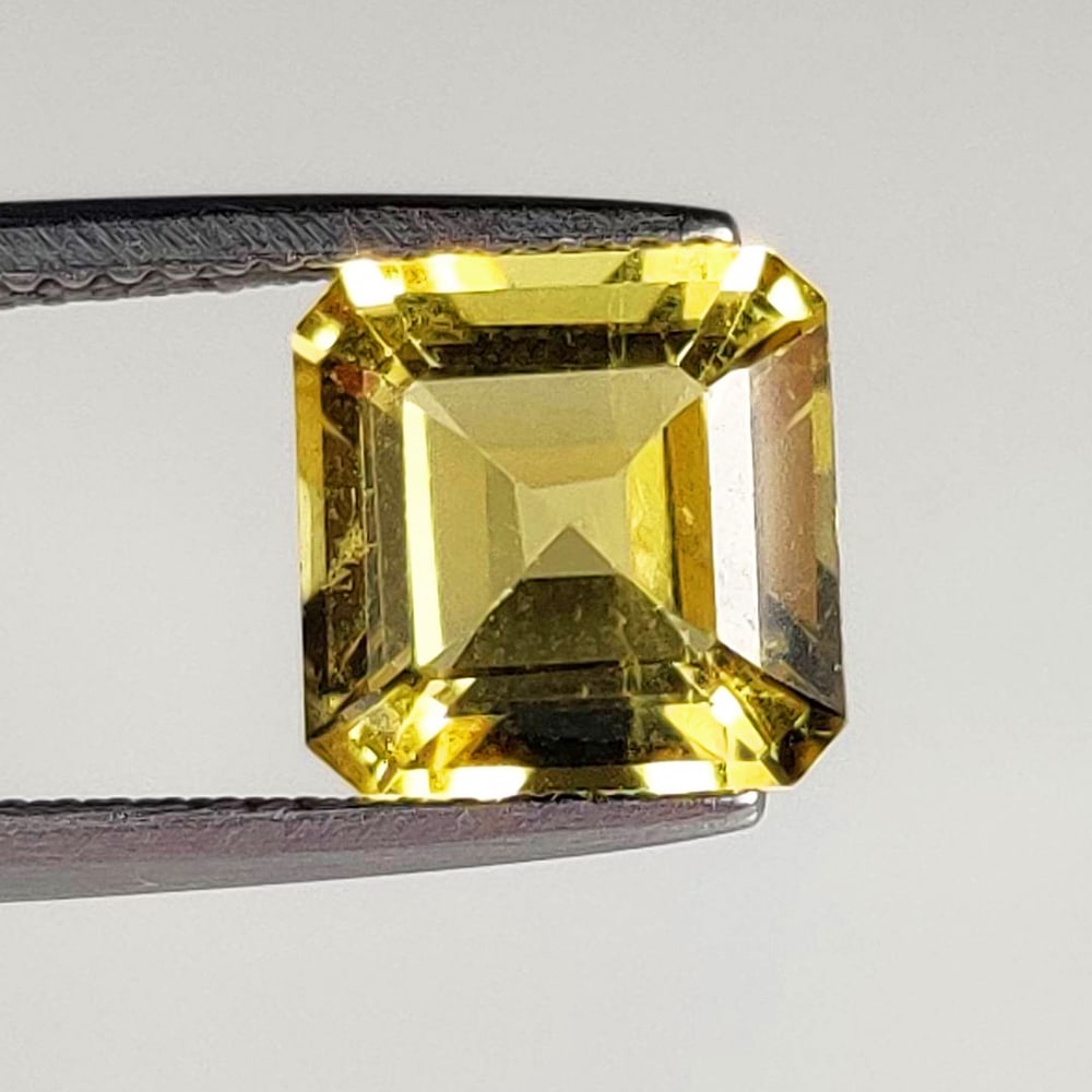 3.15 Ct Natural Citrine Square Octagon Cut: Weight - 3.15 Ct / Dimensions - 9.00 x 9.00 x 5.50 mm / Shape & Cut - Square Octagon Cut / Color - Yellow / Transparency - VVS / Origin - Brazil / Comments - Heated