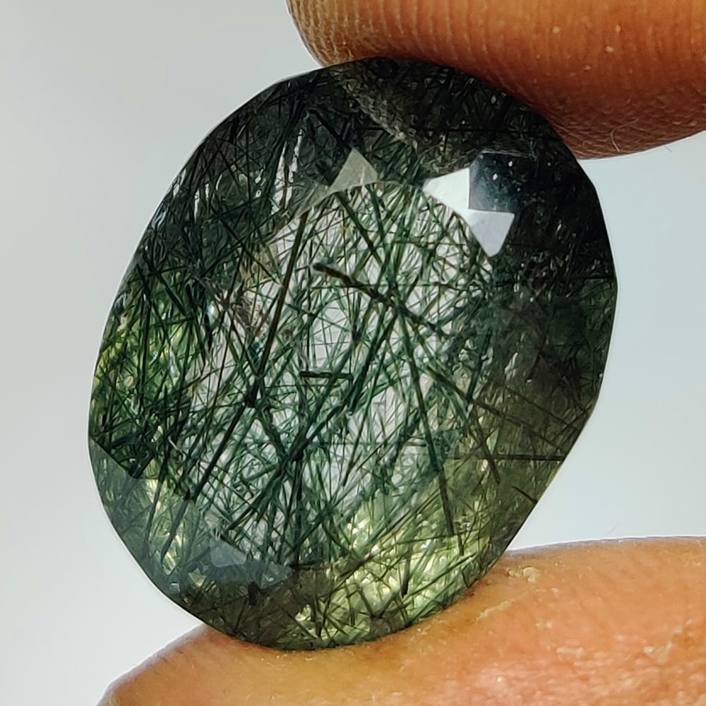 12.06 Ct Natural Rutile Quartz Oval Cut (1 of 2)
