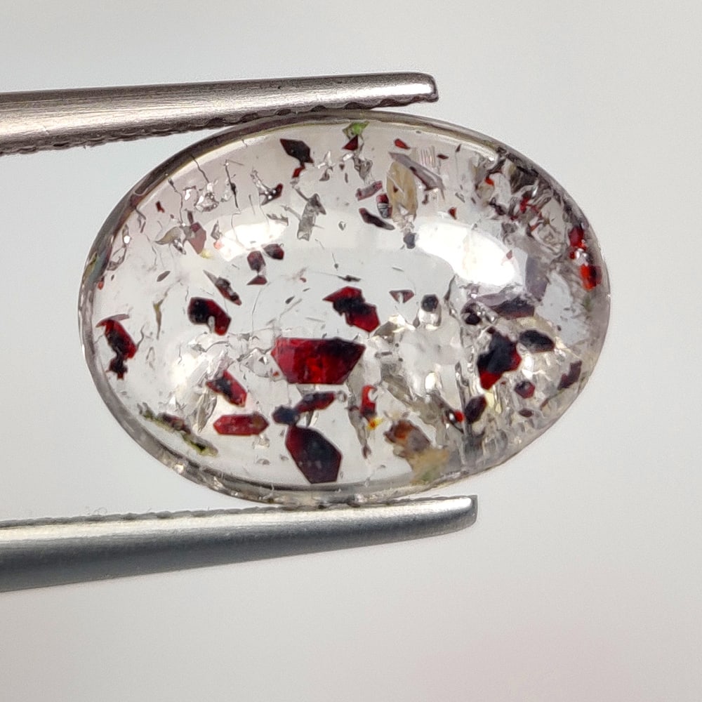 5.47 Ct Natural Rutile Quartz Oval Cab: Weight - 5.47 Ct / Dimensions - 13.10 x 9.70 x 5.90 mm / Shape & Cut - Oval Cab / Transparency - Transaprent / Origin - Norway / Comments - None