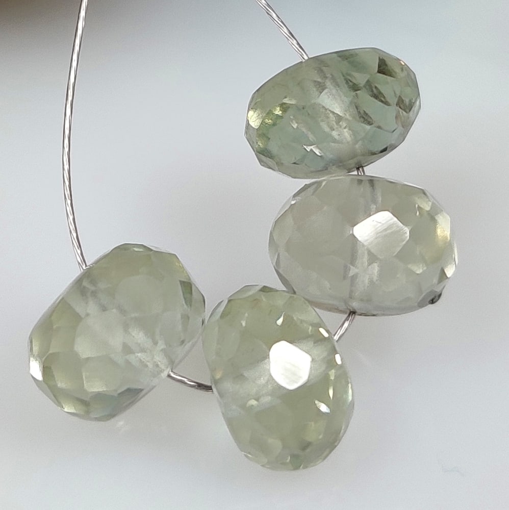 9.83 Ct Natural Green Amethyst Round Cut Beads: Weight - 9.83 Ct / Dimensions - 7.60 - 7.90 mm / 4 Pc's / Shape - Round Cut Beads / Color - Green / Clarity - VVS / Origin - Brazil / Comments - Heated
