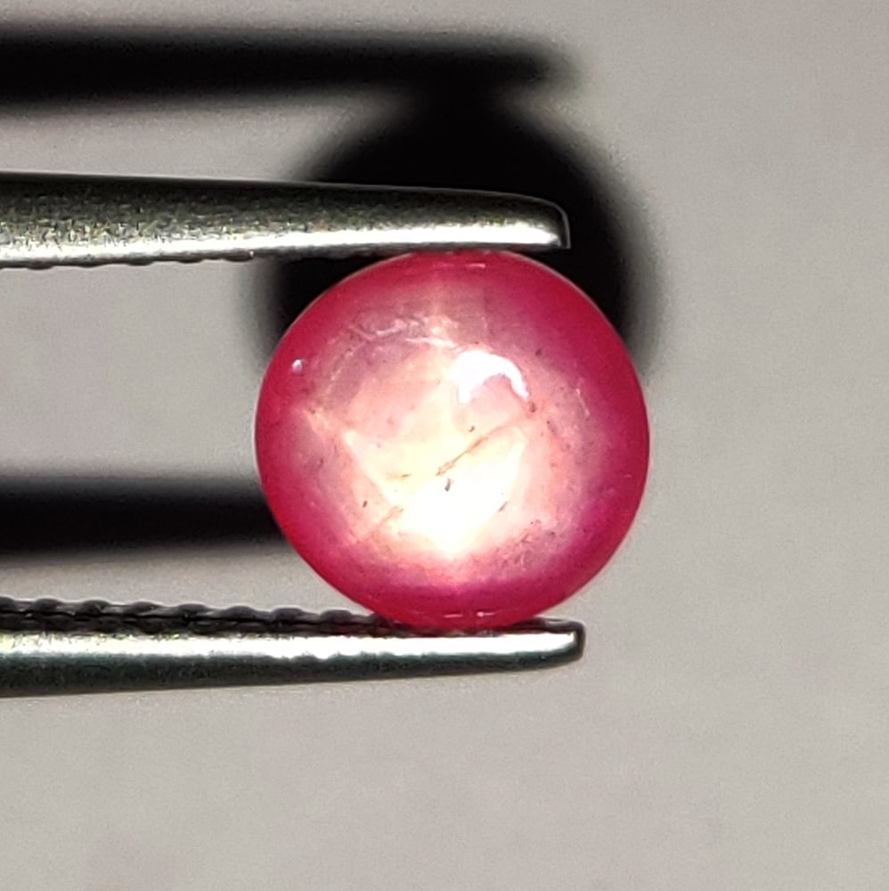 2.00 Ct Natural Pinkish Red Ruby Round Cab (1 of 2)