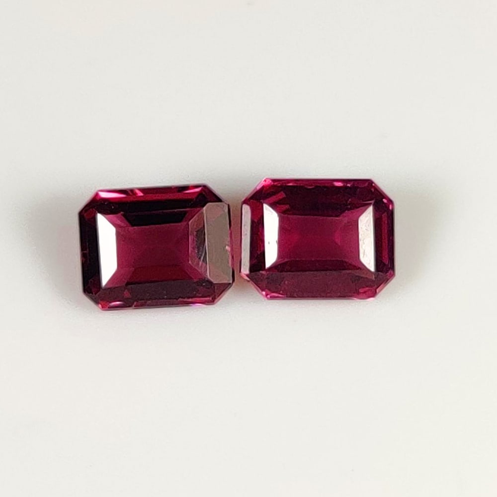 1.96 Ct Natural Almandite Garnet Octagon Cut Pair: Weight - 1.96 Ct / Dimensions - 6.30 x 5.00 x 3.10 mm / 2 Pc's / Shape - OCtagon Cut / Clarity - VVS / Origin - Nigeria / Treatment - None