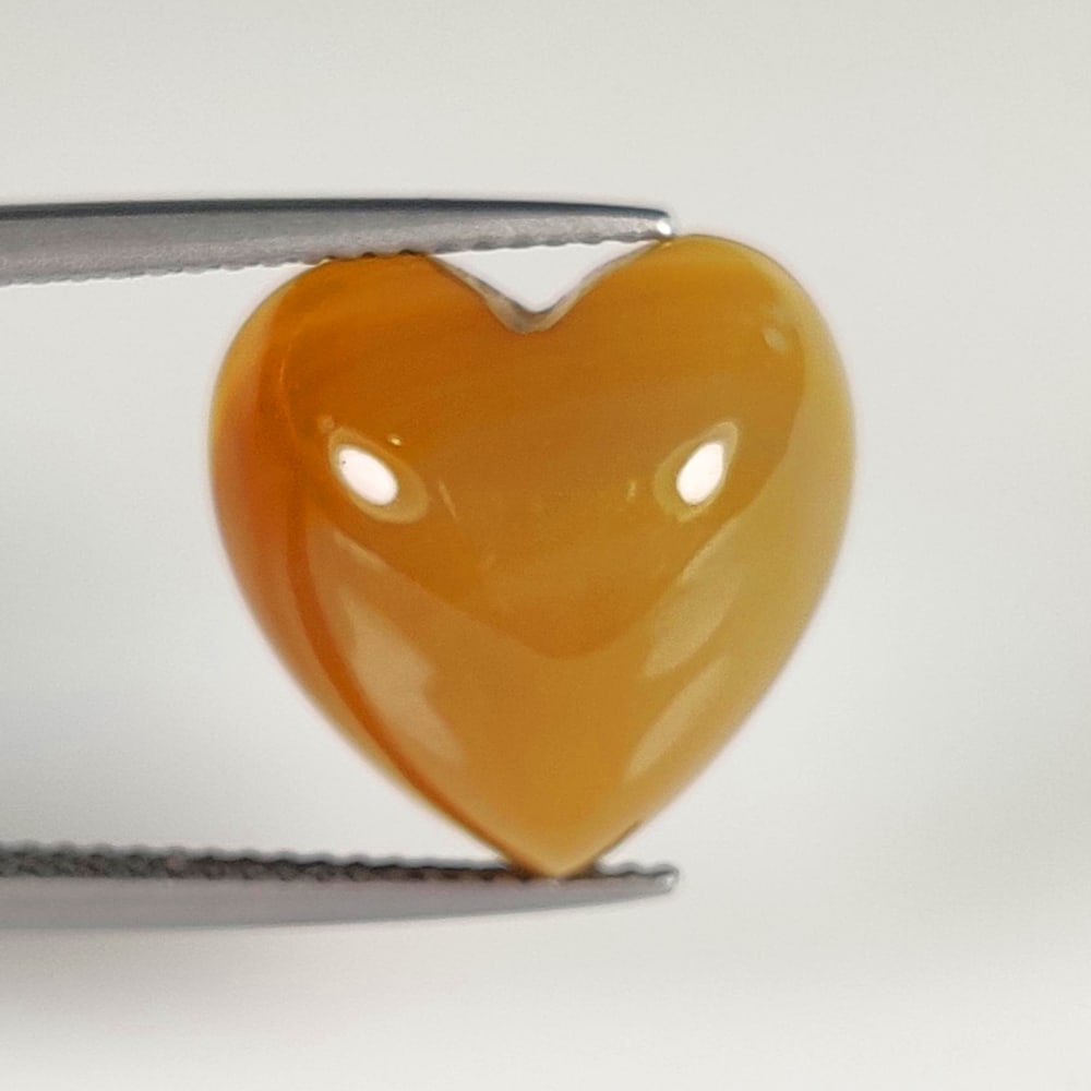10.66 Ct Natural Dendrite Agate Heart Cab: weight - 10.66 Ct / Dimensions - 15.00 x 15.00 x 7.30 mm / Shape & Cut - Excellent Heart Cab / Origin - Brazil / Comments - None