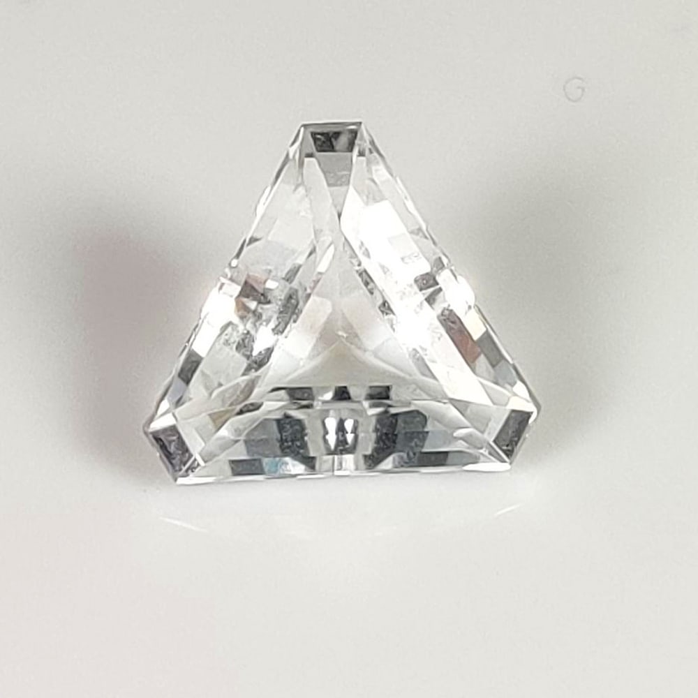 2.10 Ct Natural White Beryl Fancy Trillion Cut: Weight - 2.10 Ct / Dimensions - 9.50 x 9.20 x 5.00 mm / Shape - Fancy Trillion Cut / Clarity - VVS / Origin - Brazil / Treatment - None