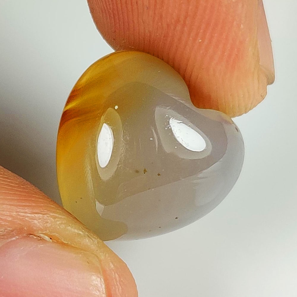 11.79 Ct Natural Dendrite Agate Heart Cab: weight - 11.79 Ct / Size - 15.00 x 15.00 x 7.60 mm / Shape - Excellent Heart Cab / Origin - Brazil / Treatment - None