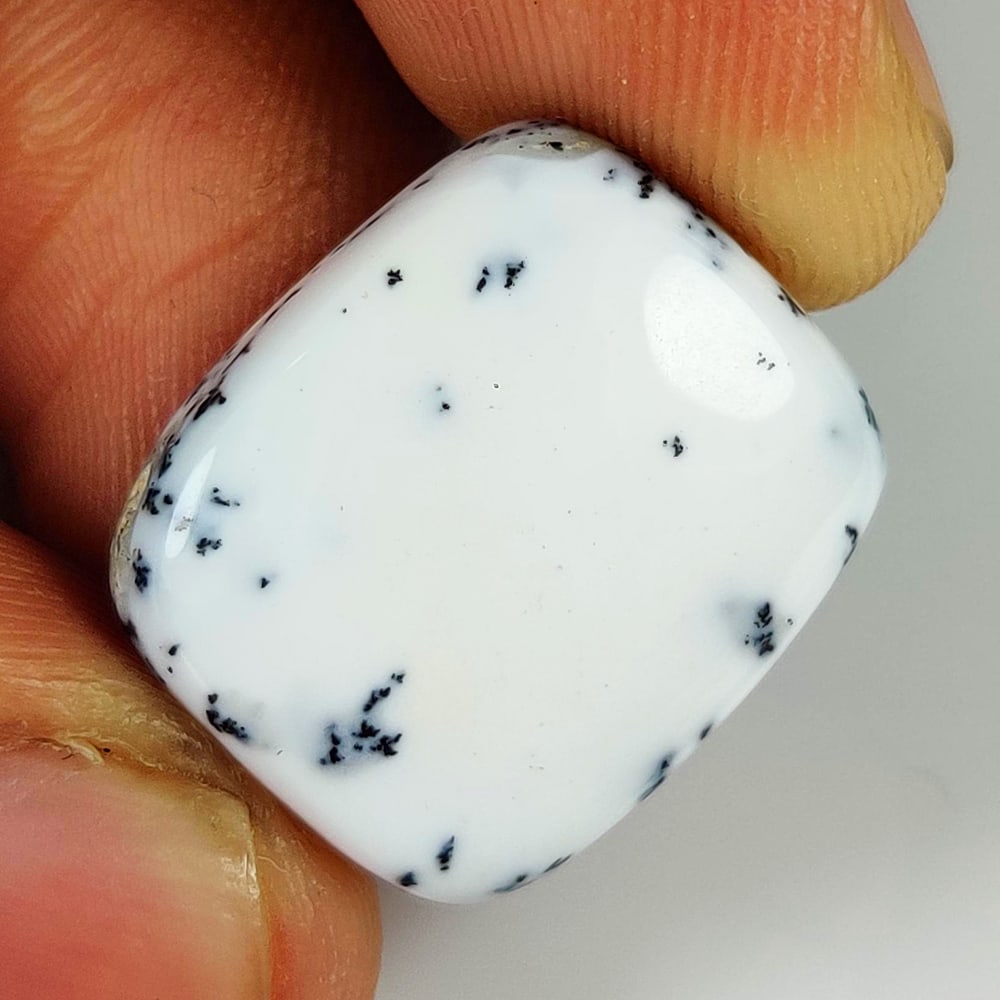 13.15 Ct Natural Dendrite Opal Cushion Cab: weight - 13.15 Ct / Dimensions - 19.00 x 16.00 x 5.90 mm / Shape & Cut - Excellent Cushion Cab / Origin - Brazil / Comments - None