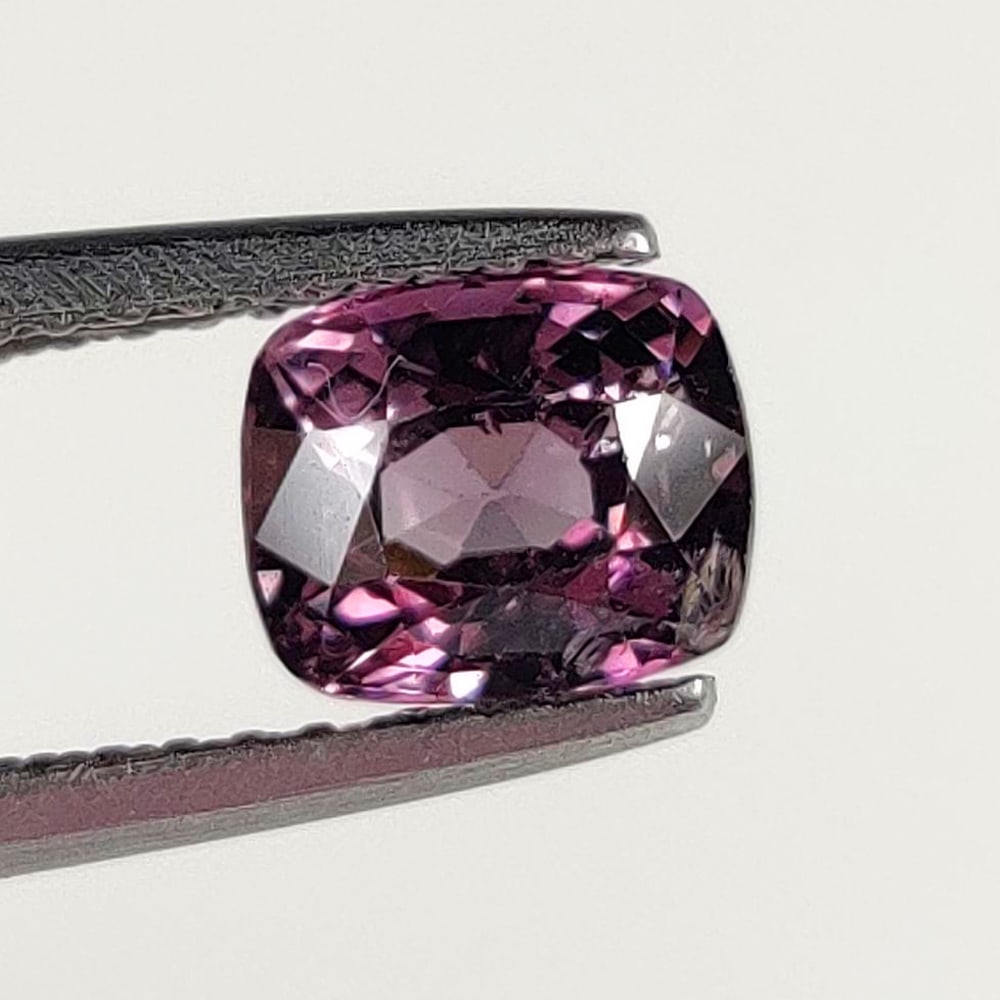 1.13 Ct Natural Pink Spinel Cushion Cut: Weight - 1.13 Ct / Dimensions - 6.50 x 5.50 x 4.00 mm / Shape - Cushion Cut / Color - Pink / Clarity - VVS / Origin - Mozambique / Treatment - None