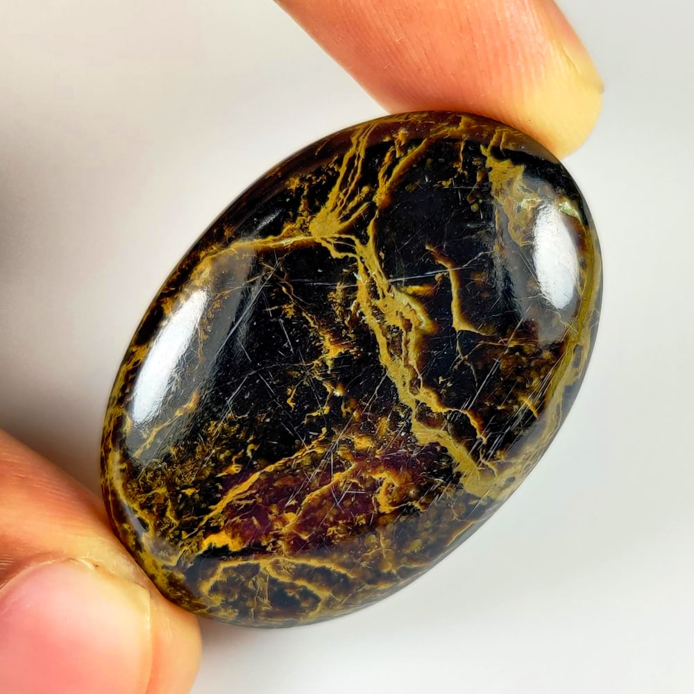 49.29 Ct Natural Jasper Quartz Oval Cab: Weight - 49.29 Ct / Size - 39.00 x 26.00 x 6.70 mm / Shape - Excellent Oval Cab / Clarity - Opaque / Origin - Brazil / Treatment - None